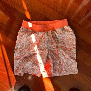 Orange Lululemon Shorts